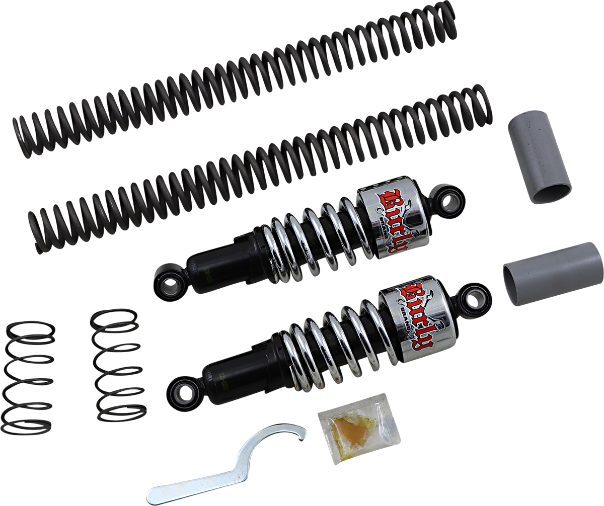 BURLY BRAND Suspension Kit - Slammer - Chrome - '06 - '17 FXD B28-1003