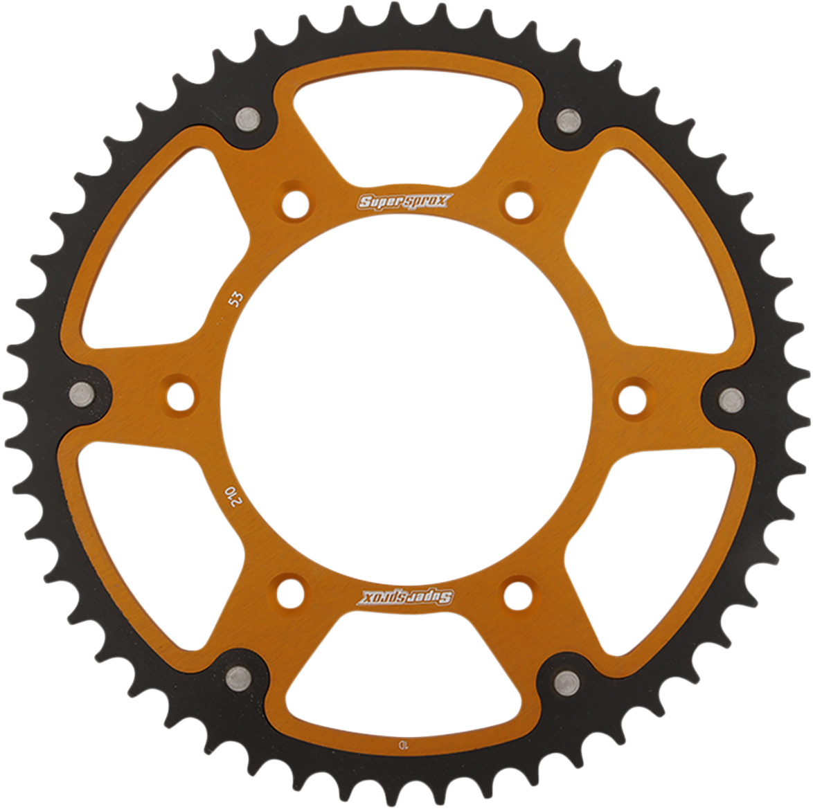 SUPERSPROX Stealth Rear Sprocket - 53 Tooth - Gold - Honda RST-210-53-GLD