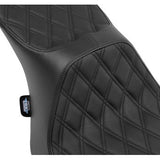DRAG SPECIALTIES  Predator III 2-Up Seat - Double Diamond - Black Stitching - FLT/FLH '23-'24 0801-1931