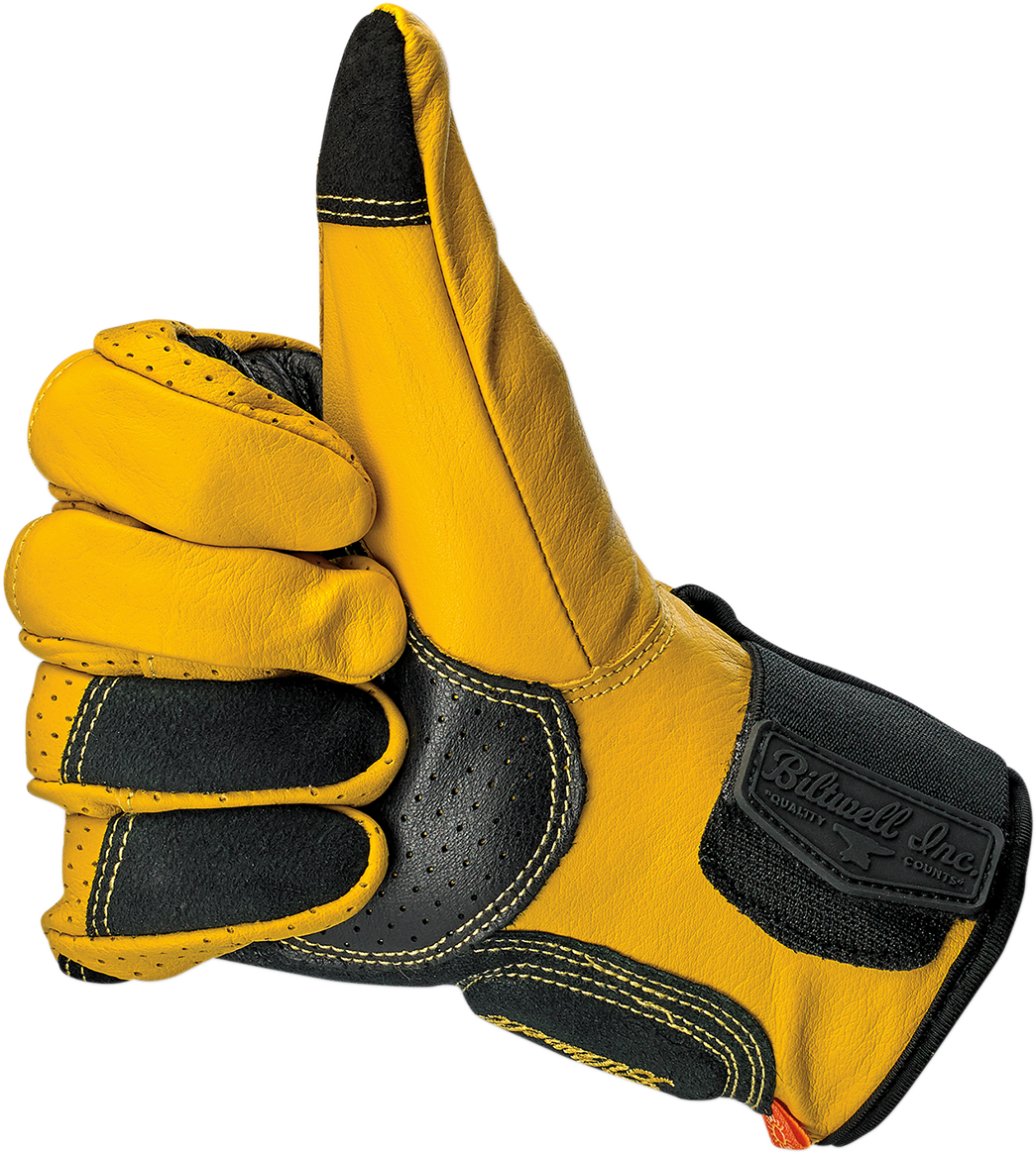 BILTWELL Borrego Gloves - Gold/Black - XL 1506-0701-305