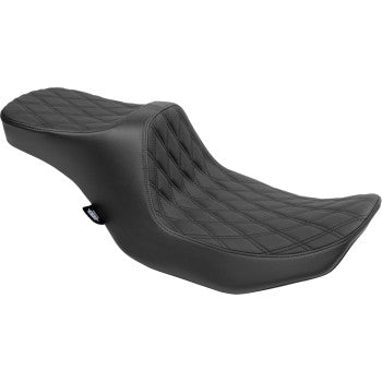 DRAG SPECIALTIES  Predator III 2-Up Seat - Double Diamond - Black Stitching - FLT/FLH '23-'24 0801-1931