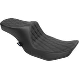 DRAG SPECIALTIES  Predator III 2-Up Seat - Double Diamond - Black Stitching - FLT/FLH '23-'24 0801-1931