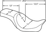 DRAG SPECIALTIES Predator 2-Up Seat - Smooth - FXD '06-'17 0803-0350