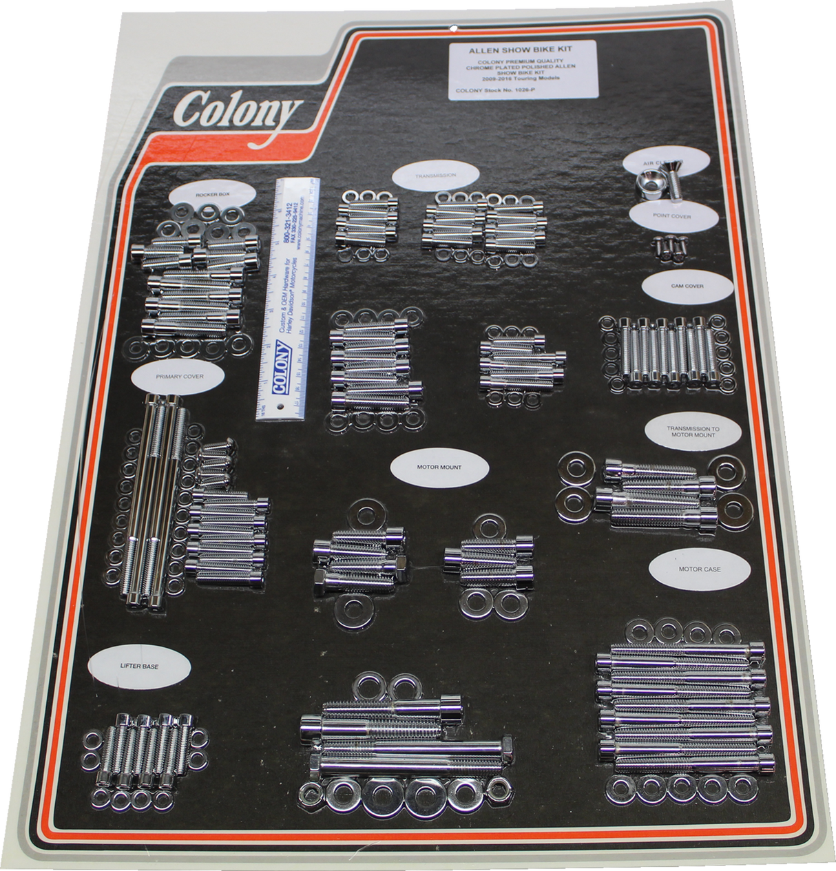 COLONY Bolt Kit - Engine - Chrome 1026-P