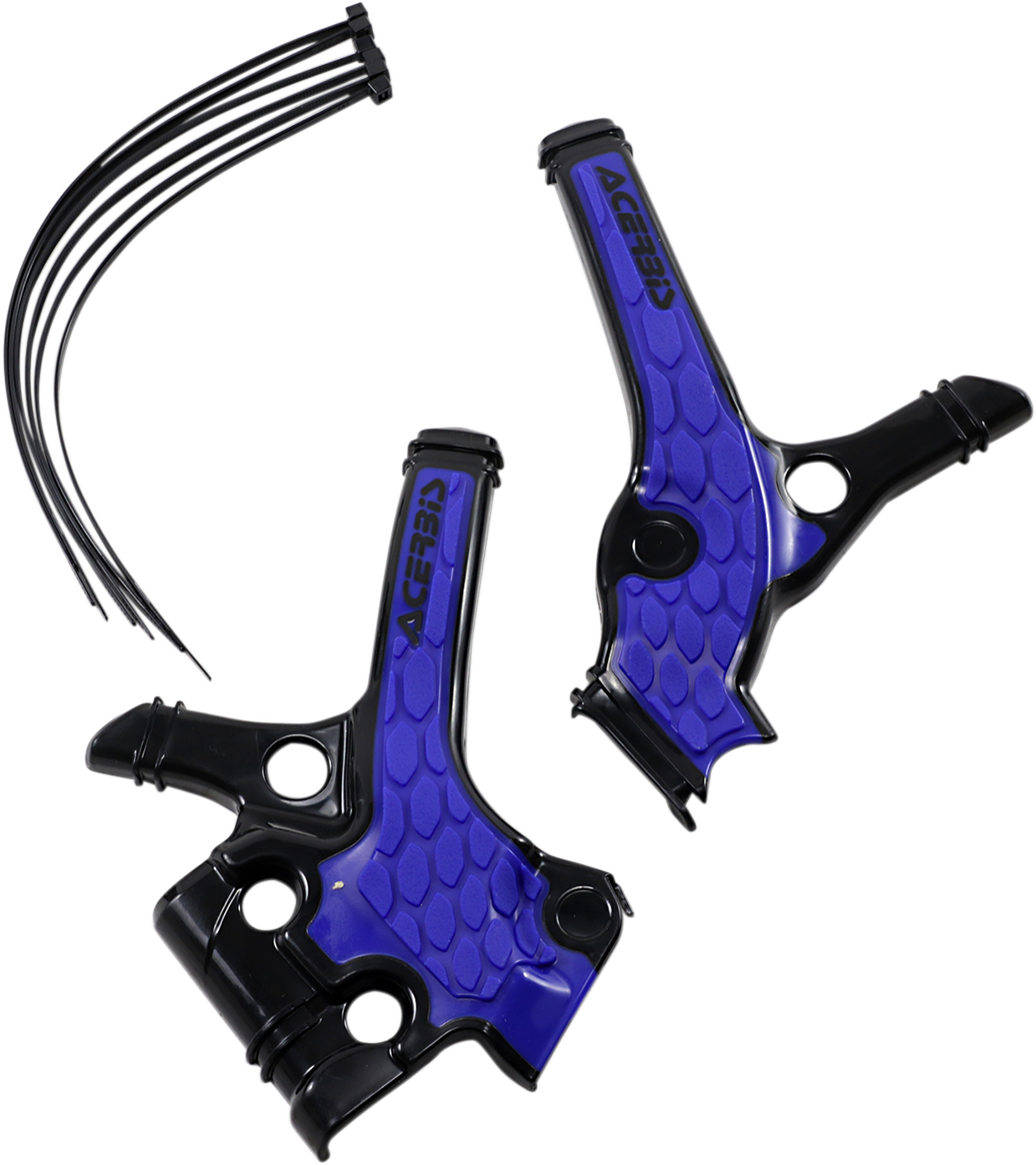 ACERBIS X-Grip Frame Guards - Black/Blue 2736381004