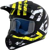 AFX FX-17Y Helmet - Attack - Matte Black/Hi-Vis Yellow - Medium 0111-1415