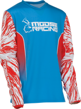 MOOSE RACING Youth Agroid Jersey - Red/White/Blue - Large 2912-2264