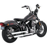 VANCE & HINES 3" Twin Slash Slip-On Mufflers - Chrome Softail Cross Bones FLSTSB 2008-2009 16842