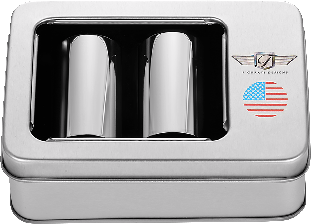 FIGURATI DESIGNS Docking Hardware Covers - American Flag - Long - Stainless Steel FD20-DC-2545-SS