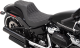 DRAG SPECIALTIES Predator III Seat - Double Diamond - Silver Stitching 0802-1268