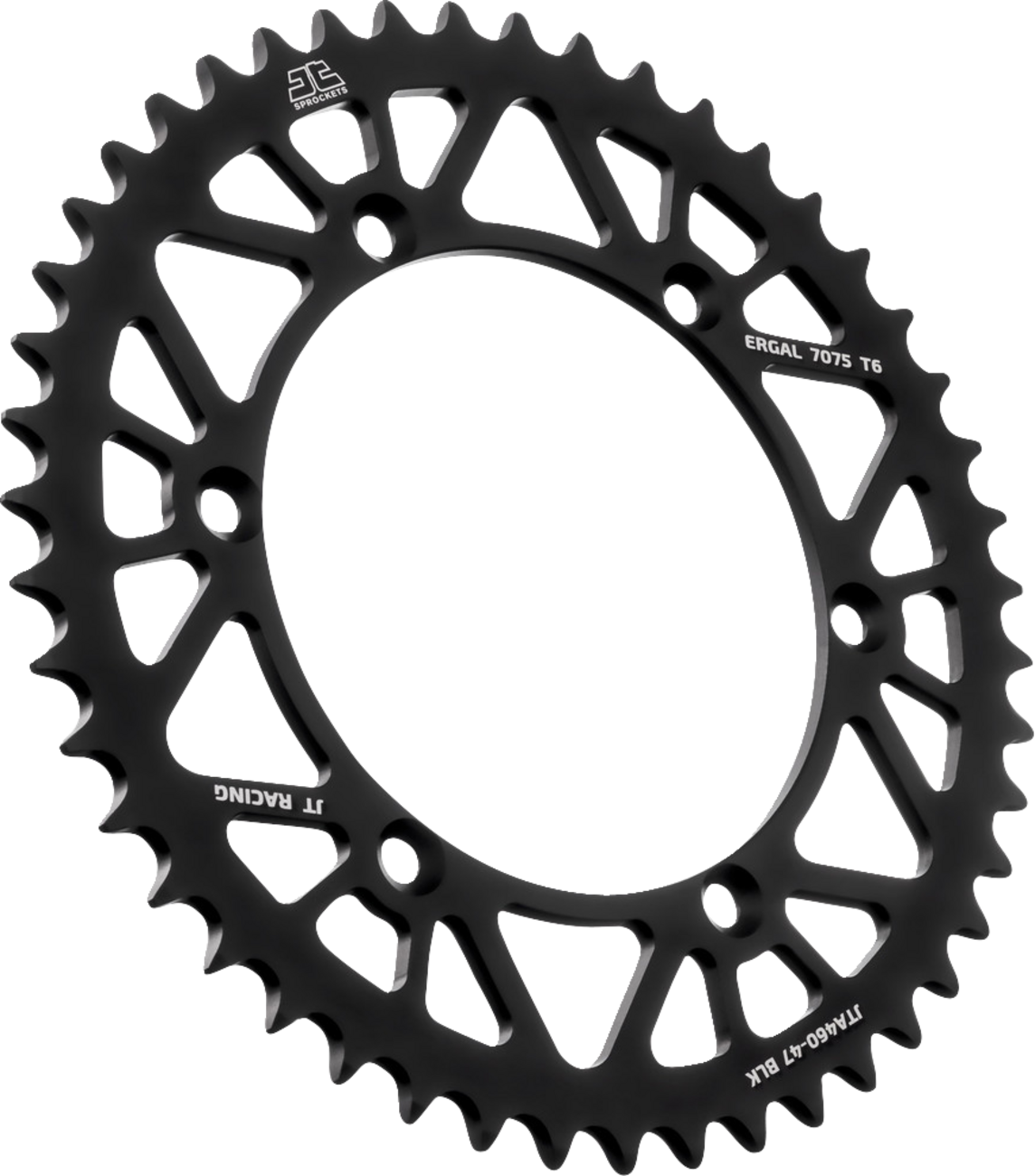 JT SPROCKETS Rear Sprocket - Black - 47 Tooth - Kawasaki JTA460.47BLK