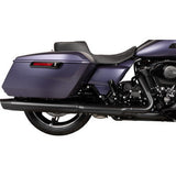 DRAG SPECIALTIES Performance Predator 2-Up Seat - Extended Reach - Vinyl - Silver Double Diamond Stitch 0801-1942