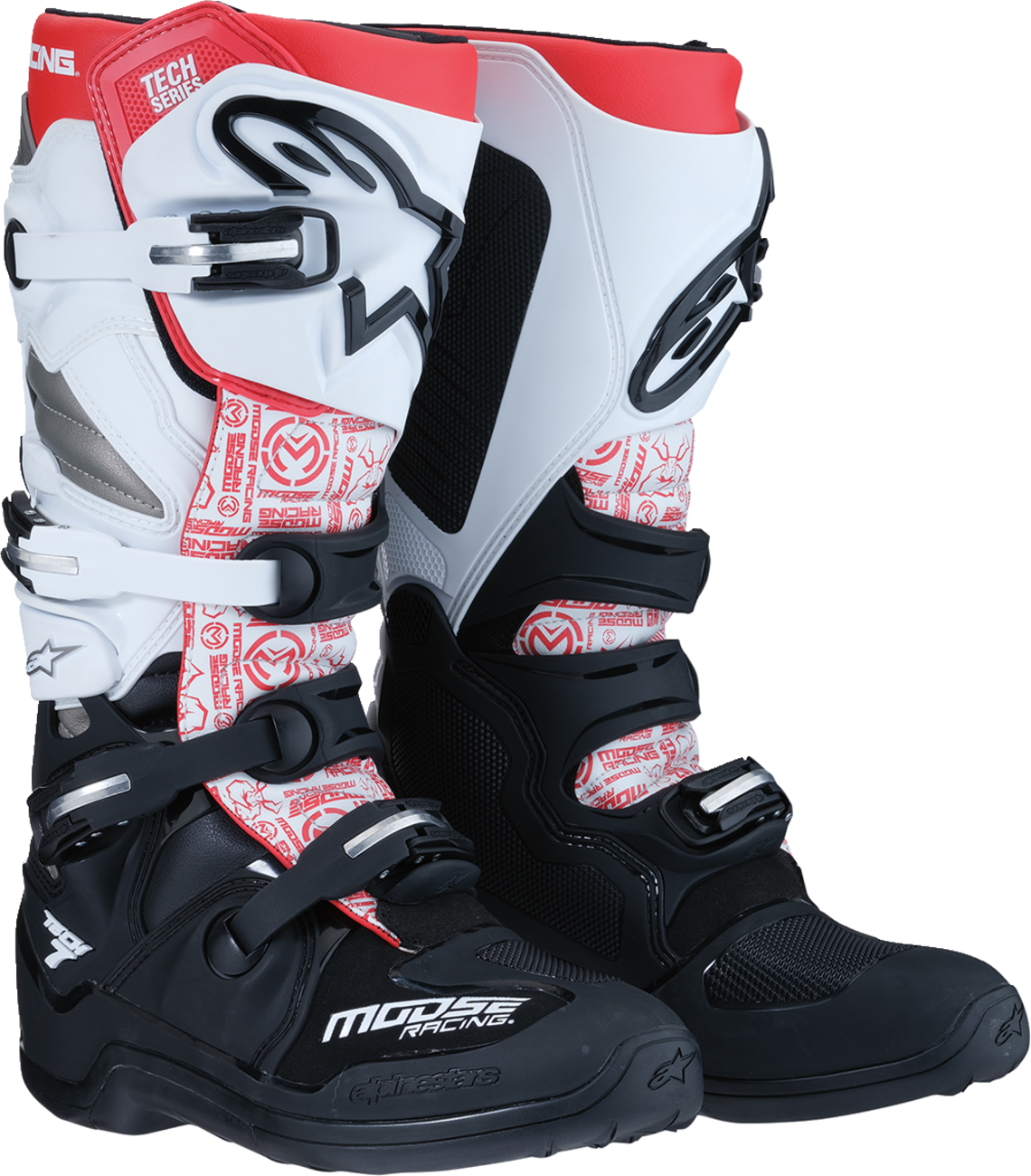 MOOSE RACING Tech 7 Boots - Black/White/Red - US 14 0212024-1225-14