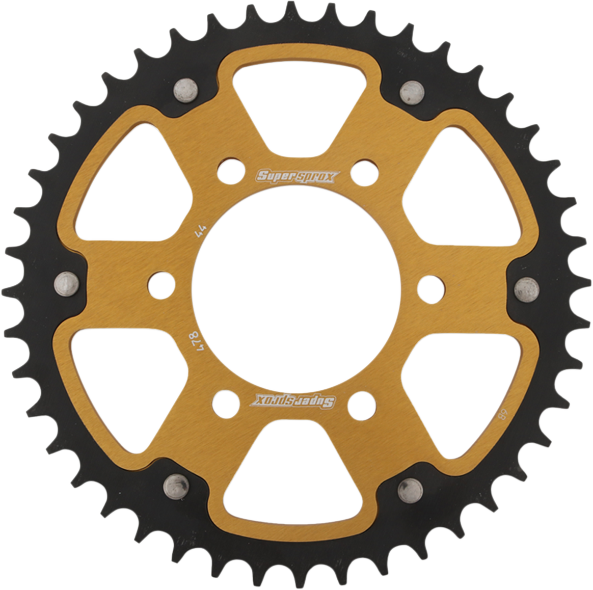 SUPERSPROX Stealth Rear Sprocket - 44 Tooth - Gold - Kawasaki RST-478-44-GLD