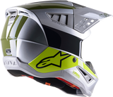 ALPINESTARS SM5 Helmet - Bond - Silver/Yellow/Green - Large 8303522-1956-LG