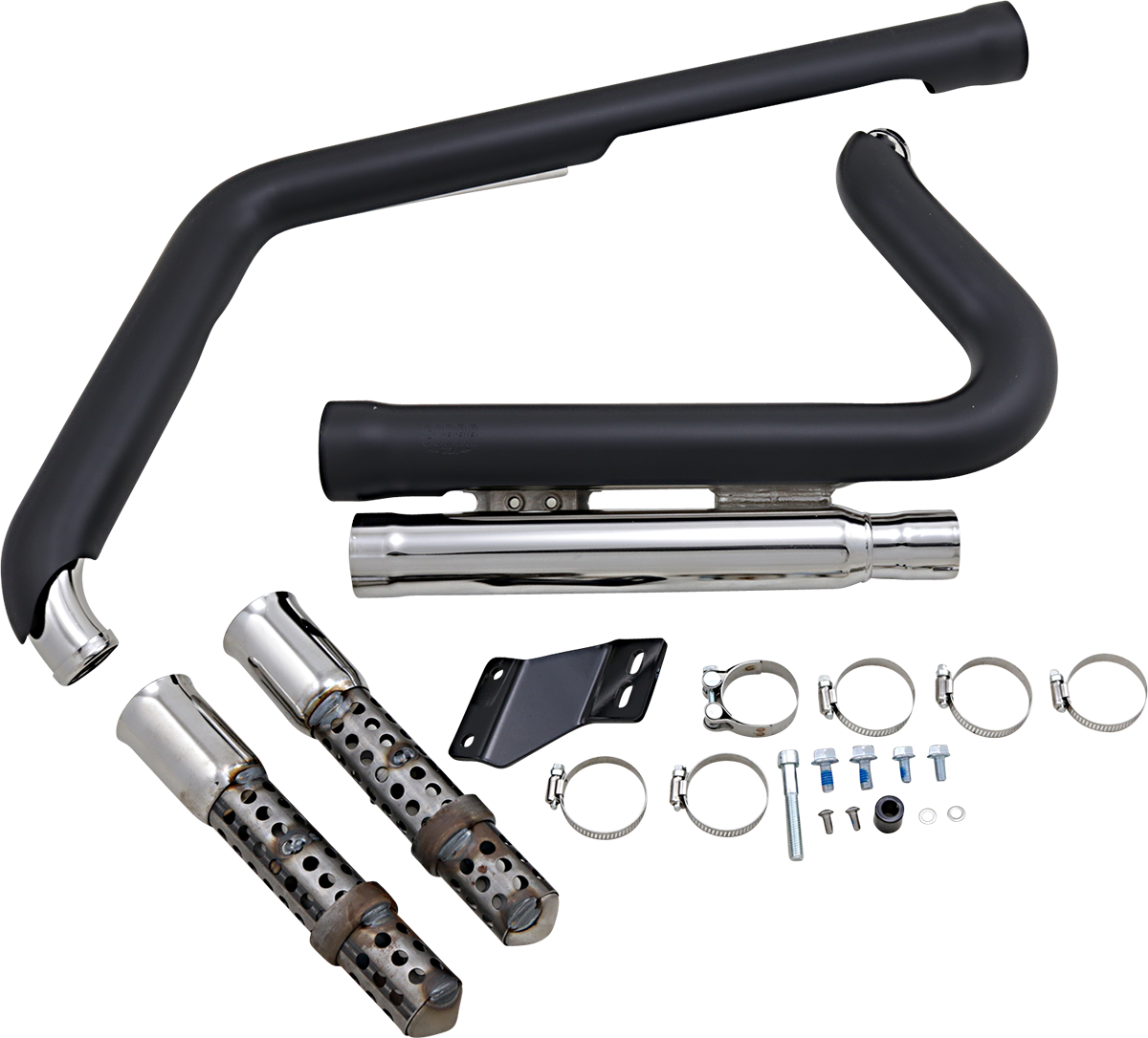 COBRA 909 Exhaust - Black - '12-'17 Softail 6711B