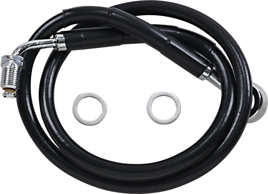 DRAG SPECIALTIES Brake Line - +6" - Black - '18-'22 Softail 618631-6BLK