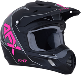 AFX FX-17 Helmet - Aced - Matte Black/Pink - XS 0110-6509