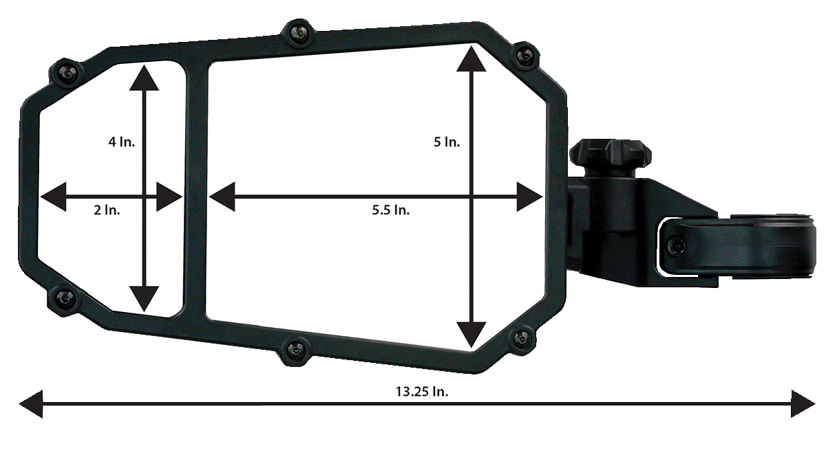 MOOSE UTILITY Mirror - Side View - Octagon - Black MUTVMIR-ES2-CCS