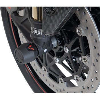 SW-MOTECH axle Sliders - Front - Set - Triumph 800/1050/1200 - Yamaha 700 - Himalayan STP.11.176.10001/B