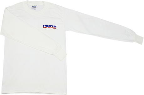 Parts Unlimited Logo Long-Sleeve T-Shirt - White - Small Pre121s