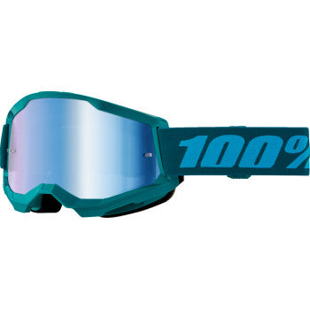 100% Strata 2 Schutzbrille - Stein - Blau verspiegelt 50028-00023 