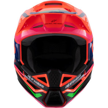 ALPINESTARS Youth SM3 Helmet - Deegan - Gloss Orange Fluo/Purple/Pink Fluo - Medium  8301425-433-YM