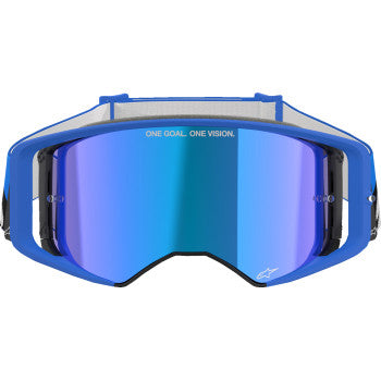 ALPINESTARS GOGGLES  Supertech Goggle - Stream - Blue - Blue Mirror 5100625-7271