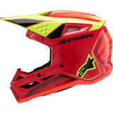 ALPINESTARS Youth SM3 Helmet - Fray - Gloss Red/Yellow Fluo/Black - Medium 8301625-3051-YM