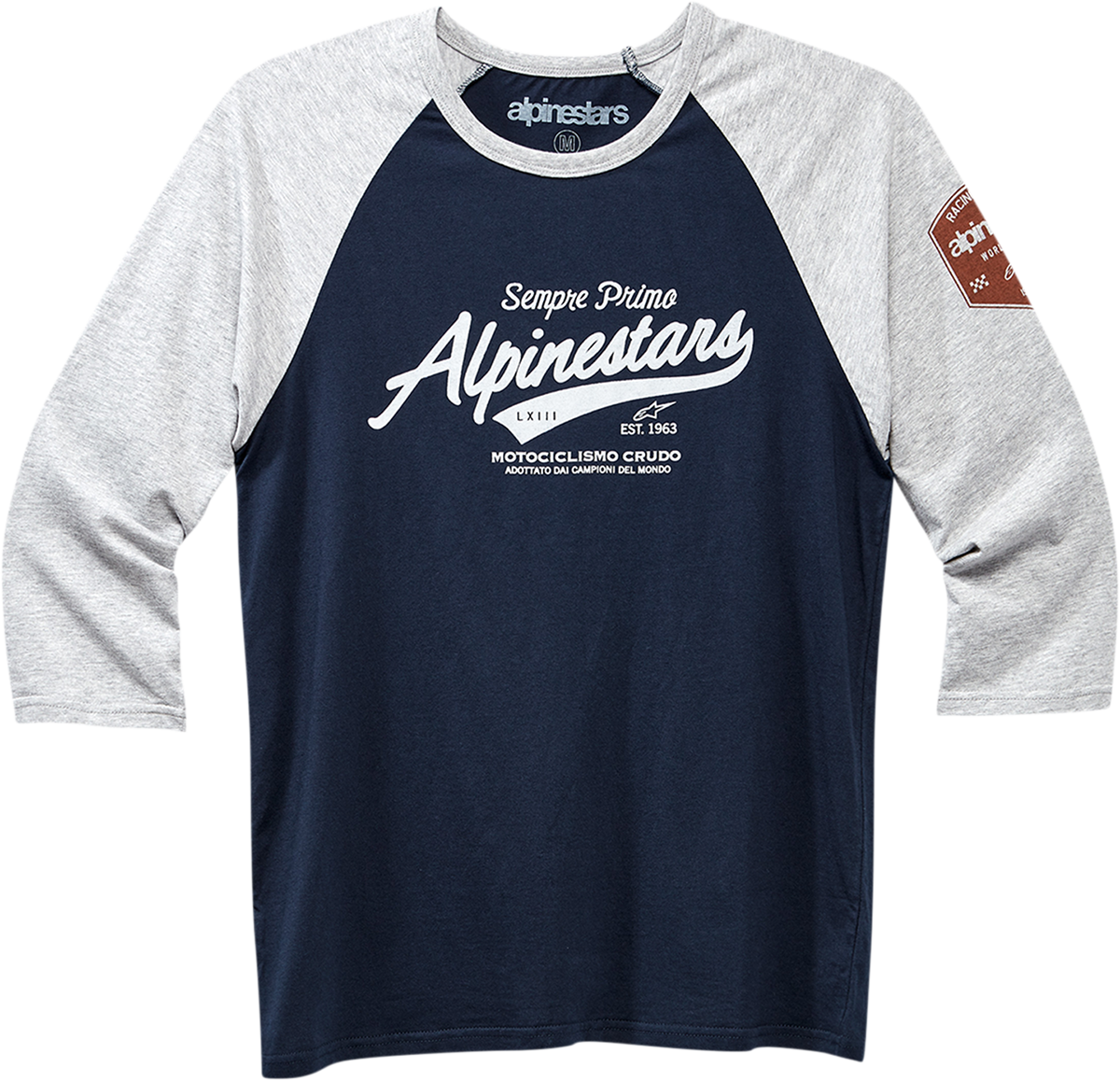 ALPINESTARS Script T-Shirt - Heather Gray/Navy - Large 1230715051171L