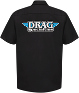 THROTTLE THREADS Drag Specialties Shop Shirt - Black - 3XL DRG31ST24BK3X