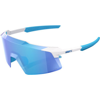 100% Aerocraft Sunglasses - Matte White - HiPER Blue 60032-00011