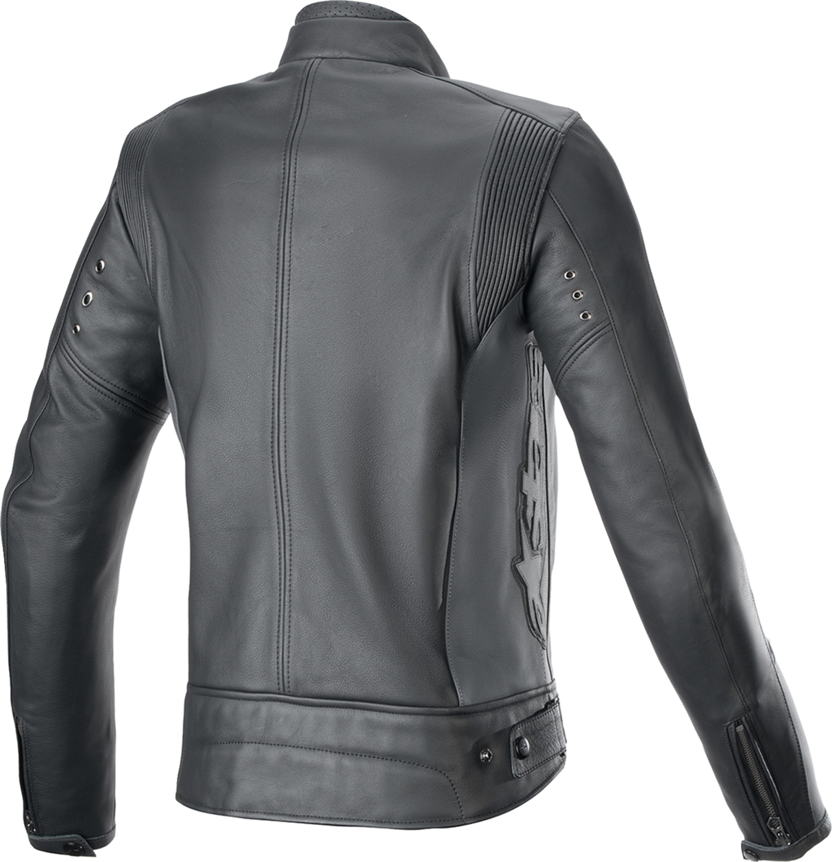 ALPINESTARS Stella Dyno Leather Jacket - Black Tar Gray/Dark Gray - 2XL 3113924-1296-2X