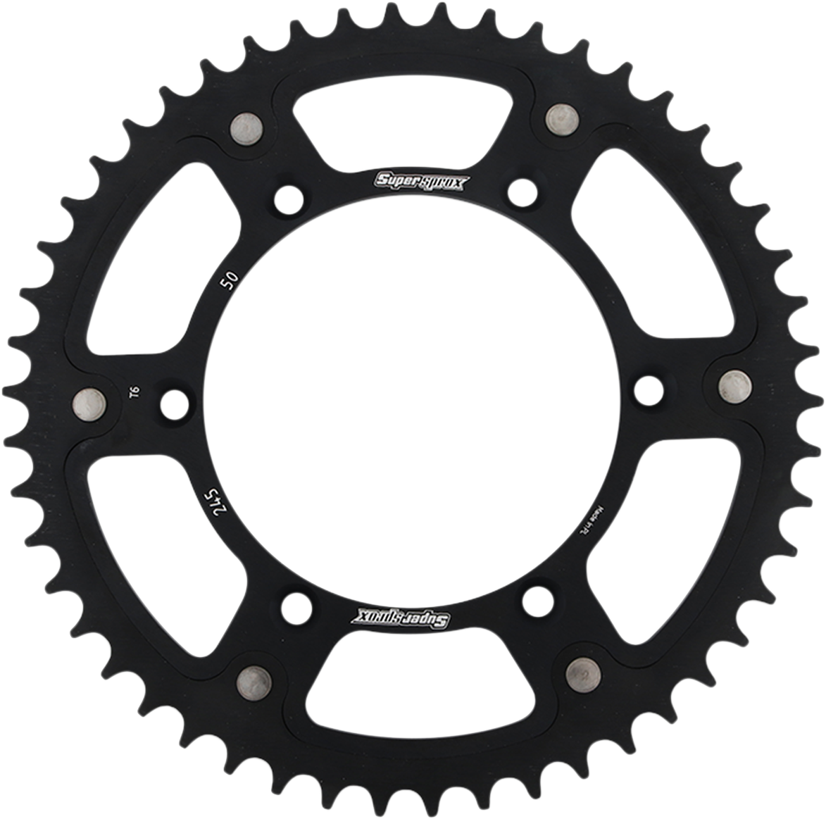 SUPERSPROX Stealth Rear Sprocket - 50 Tooth - Black - Yamaha RST-245-50-BLK