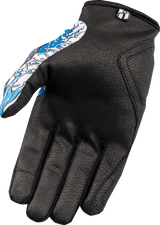 ICON Hooligan™ Dino Fury Gloves - Blue - Small 3301-4635