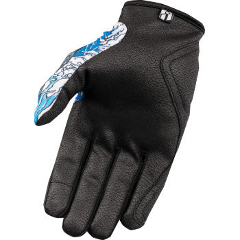 ICON Hooligan™ Dino Fury Gloves - Blue - Medium 3301-4636