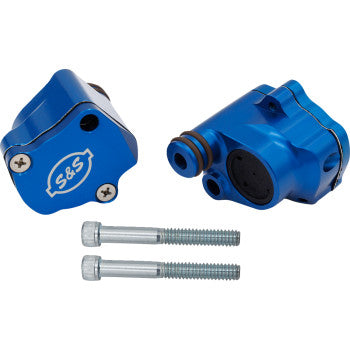 S&S CYCLE Breather Head Kit - Billet Anodized Blue - M8 900-1186