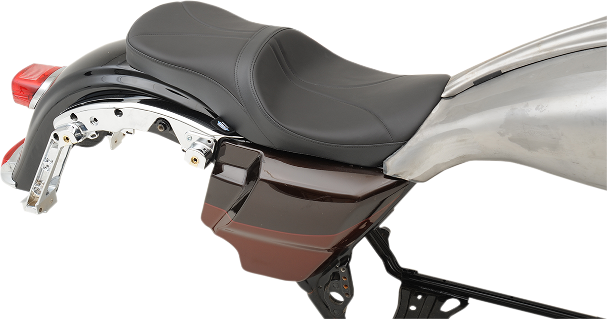 DRAG SPECIALTIES Low Touring Seat - Mild Stitched - Ness Winged Tanks - FL '08-'22 0801-1077