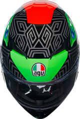 AGV K3 Helmet - Kamaleon - Black/Red/Green - Small 2118381004013S