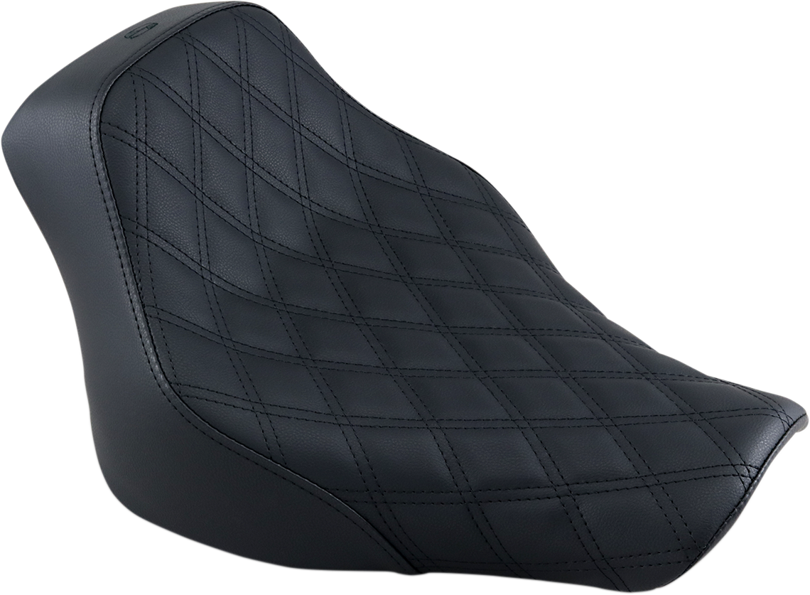 SADDLEMEN Renegade Solo Seat - Lattice Stitched - Black - FLST 818-33-002LS