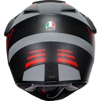 AGV AX9 Helmet - Refractive ADV - Matte Carbon/Red - Large 217631O2LY01409