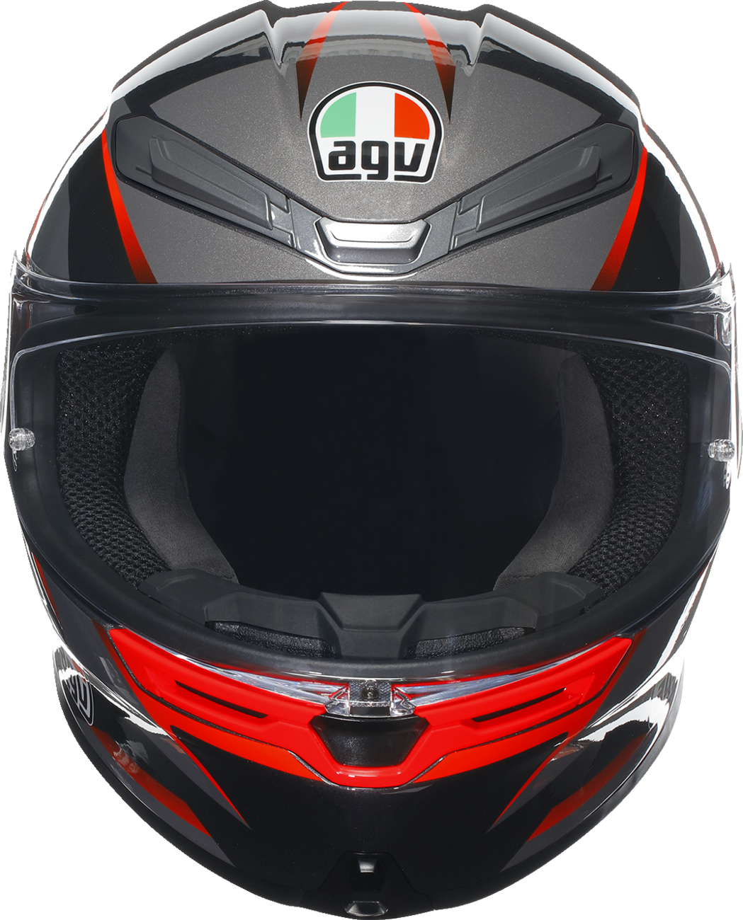 AGV K6 S Helmet - Slashcut - Black/Gray/Red - Large 2118395002014L