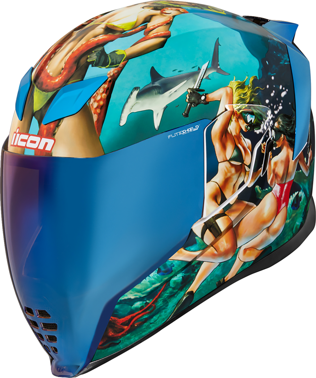 ICON Airflite™ Helmet - Pleasuredome4 - Blue - Medium 0101-15002