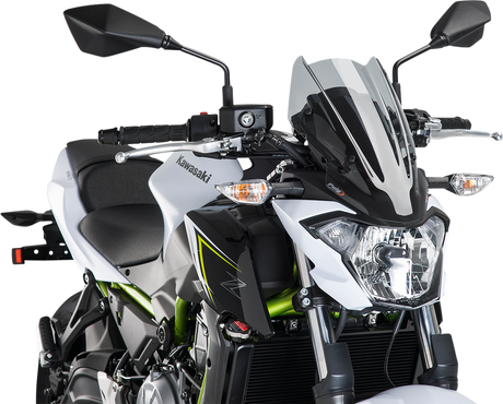 PUIG HI-TECH PARTS New Generation Windscreen - Smoke - Kawasaki 9588H