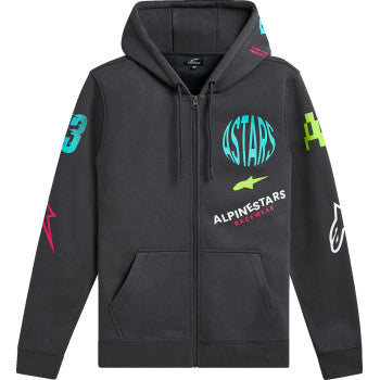 ALPINESTARS Variegate Zip Hoodie - Gunmetal - Large 1215-53200-190-L