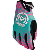 MOOSE RACING SX1™ Gloves - Pink/Purple/Teal - XL 3330-8075