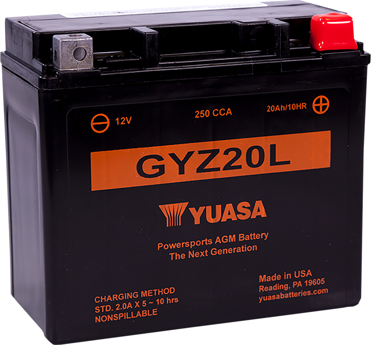 YUASA AGM Battery - GYZ20L YUAM720GZ