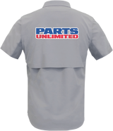 THROTTLE THREADS Parts Unlimited Vented Shop Shirt - Gray - 3XL PSU37ST26GY3X