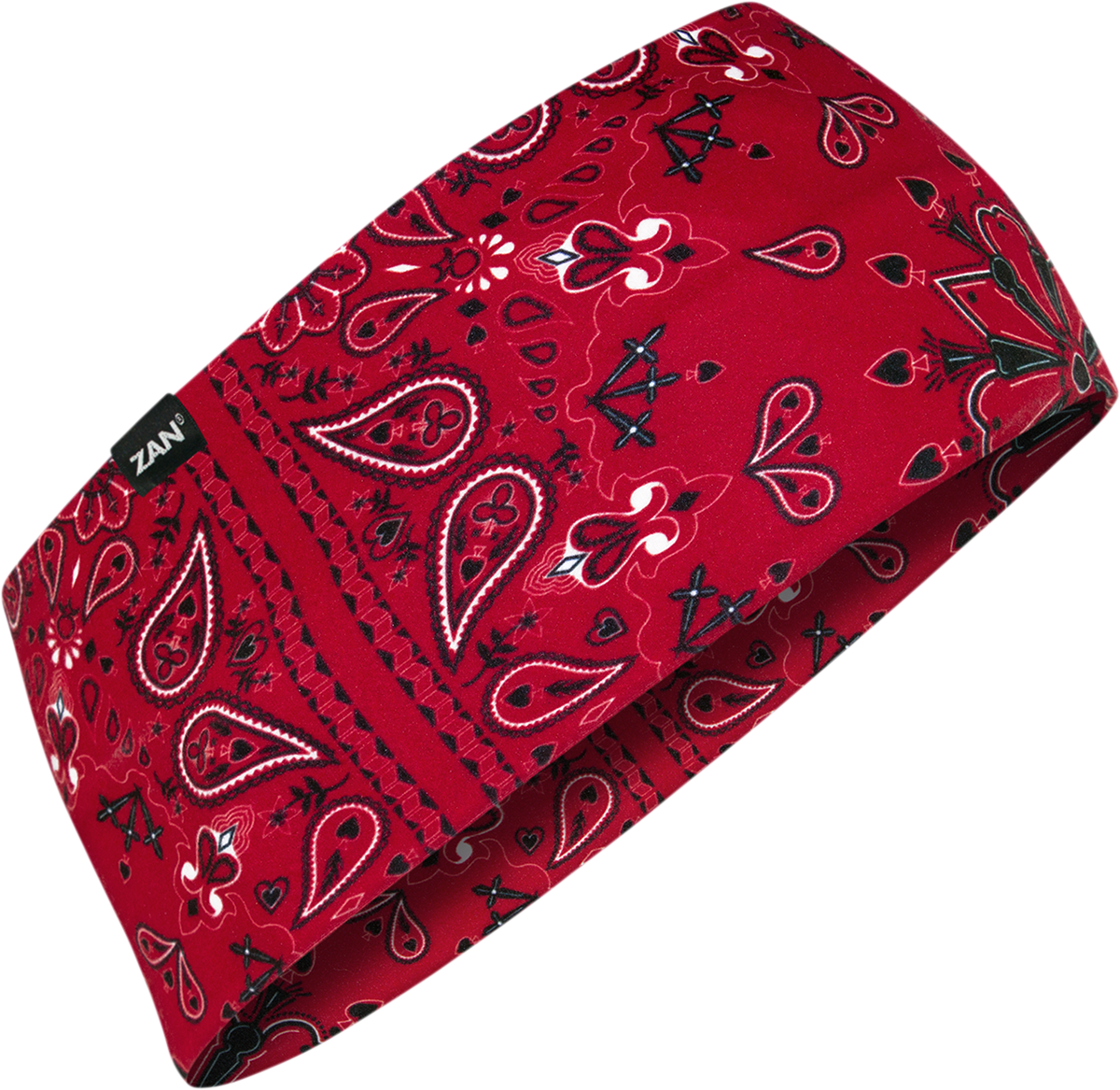 ZAN HEADGEAR SportFlex Headband - Red Paisley HBL106