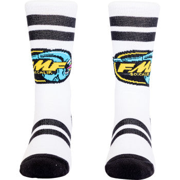 FMF FMF Screaming White Socks - White - One Size FA24194905WHT